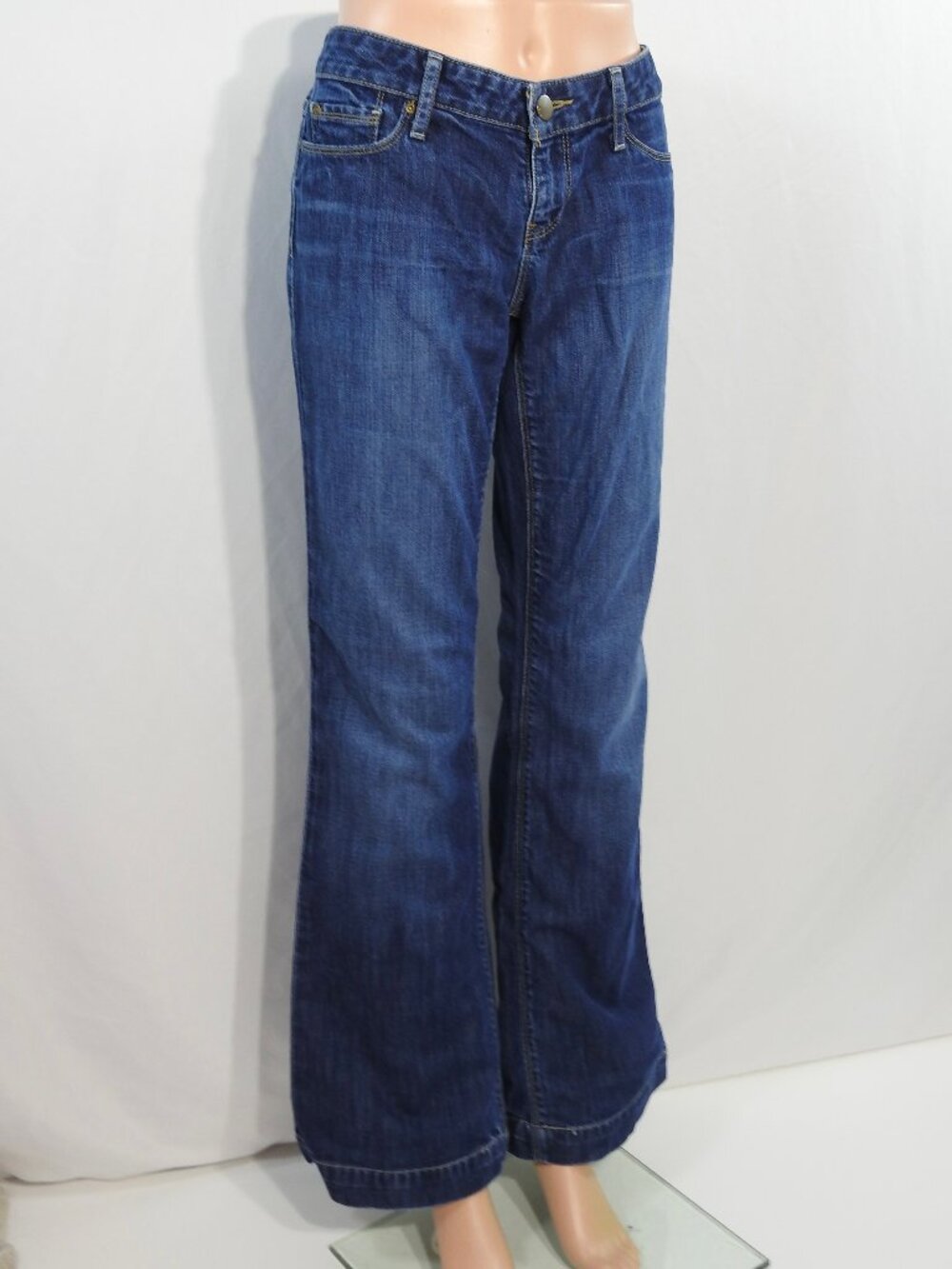 GAP Sz 10L Low Rise Bootcut Dark Jeans Womens Denim Long 32.25" Inseam